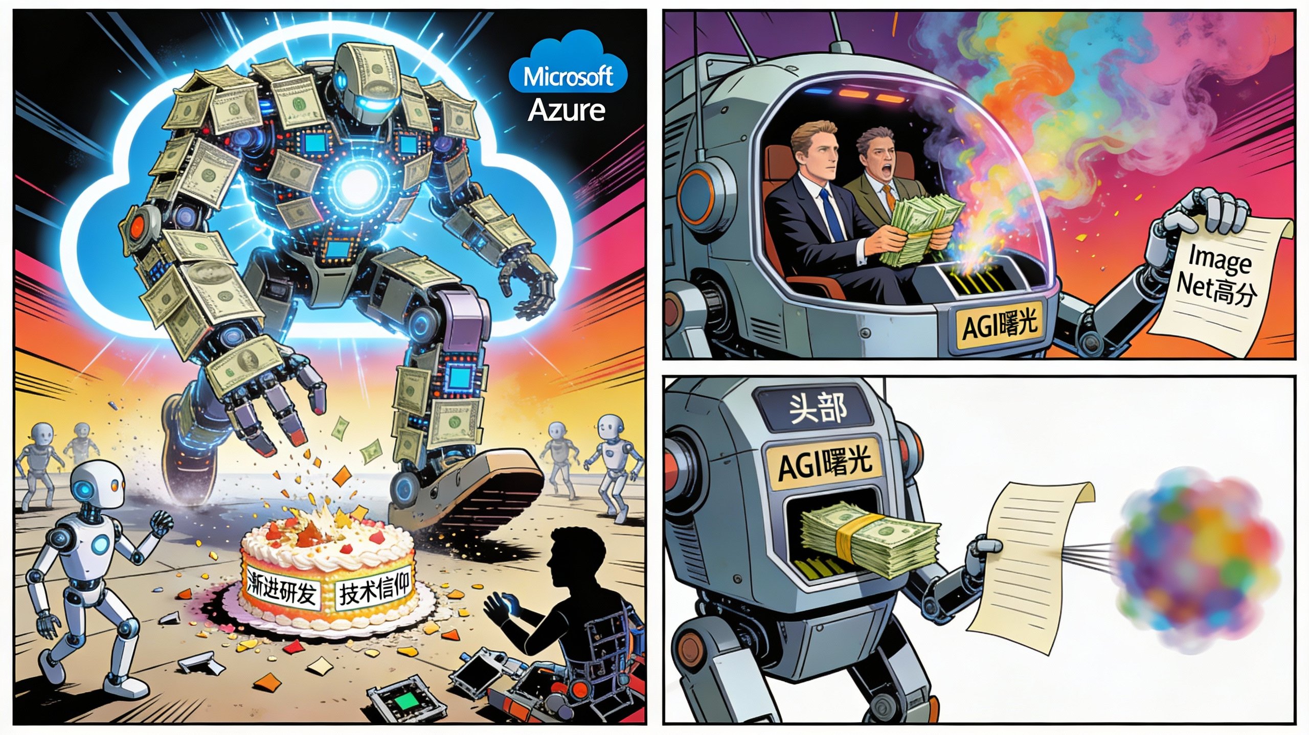 AI大逃杀：算力豪赌与国产幻觉 - 4格漫画
